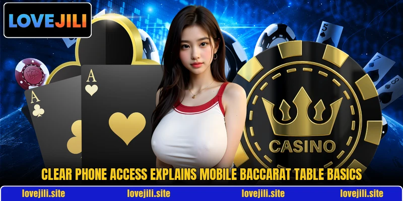 Clear phone access explains Mobile Baccarat table basics