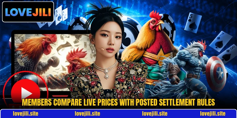 Members compare live prices with posted settlement rules Members compare live prices with posted settlement rules
