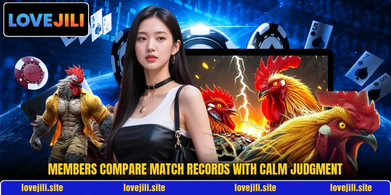 Members compare match records with calm judgment